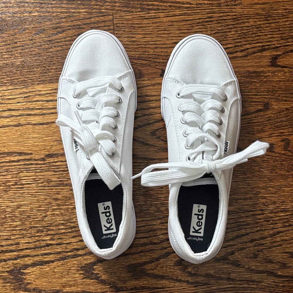 Keds Classic White Lace-Up Sneakers